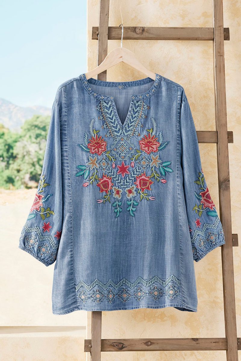 blue river tencel tunic medium wash 0 33365