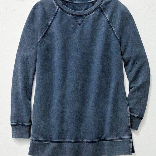 colorwash tunic sweatshirt midnight navy 11 73065