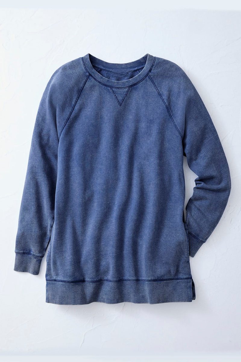 colorwash tunic sweatshirt stargazer blue 14 00724