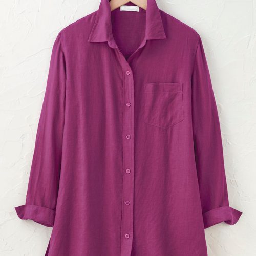 linen big shirt currant 10 85587