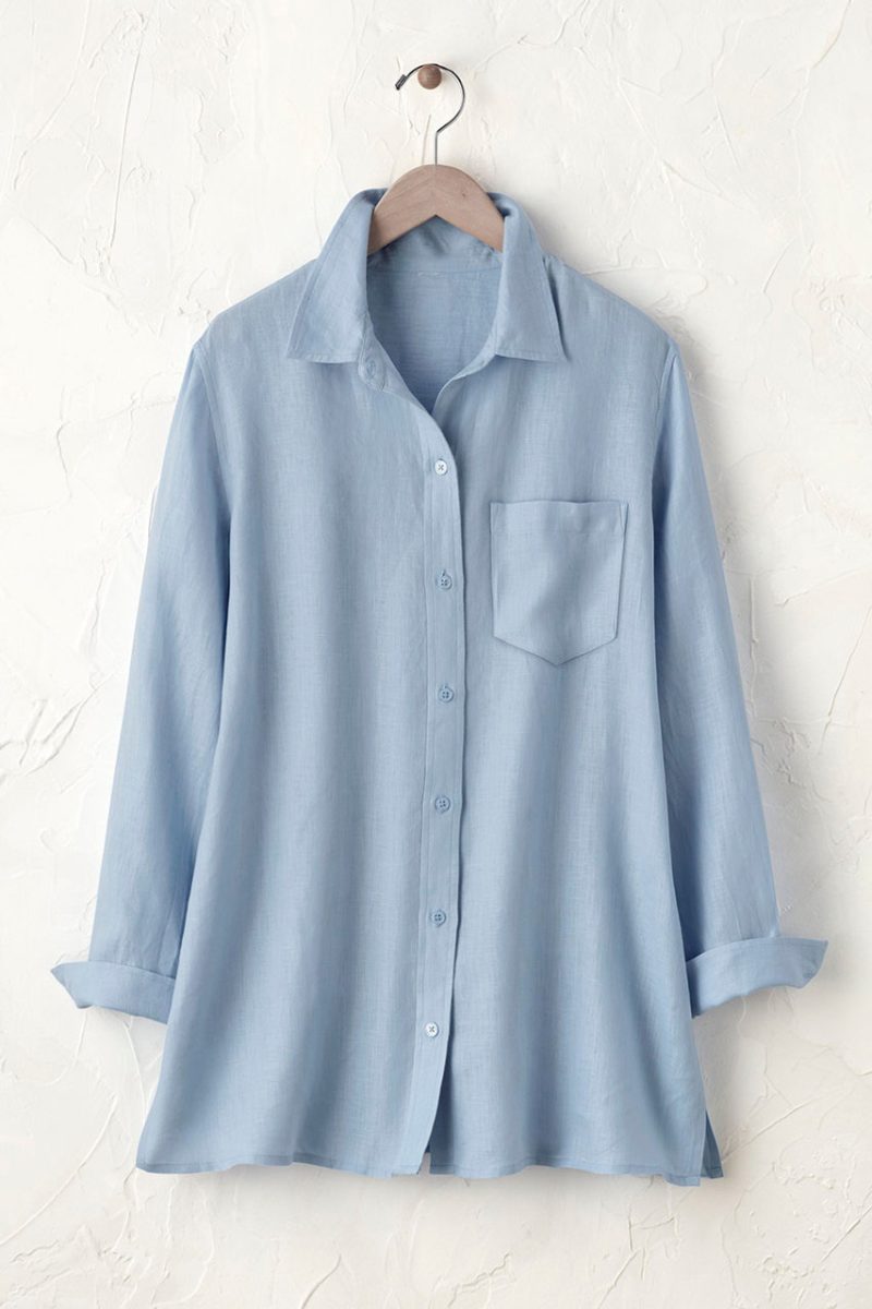 linen big shirt pale blue 6 28506