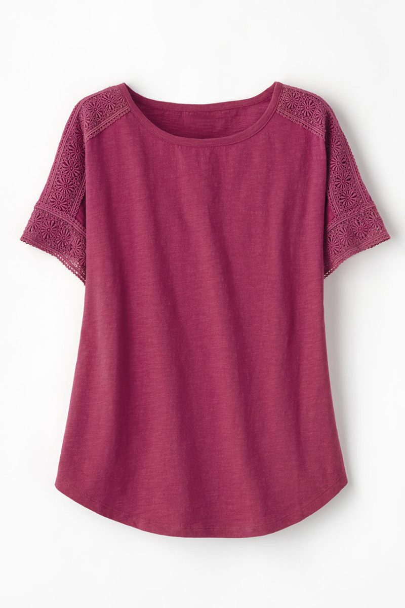 little lace tee sangria 13 99782