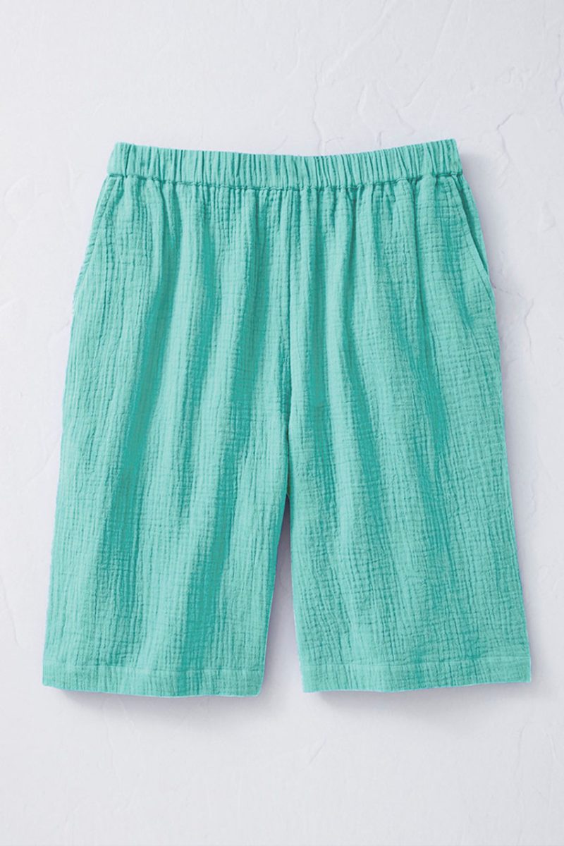 summer breeze 11 gauze shorts aqua lake 2 13188