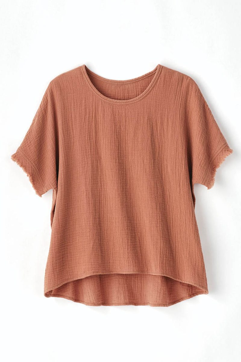 summer breeze gauze dolman top copper 11 22775