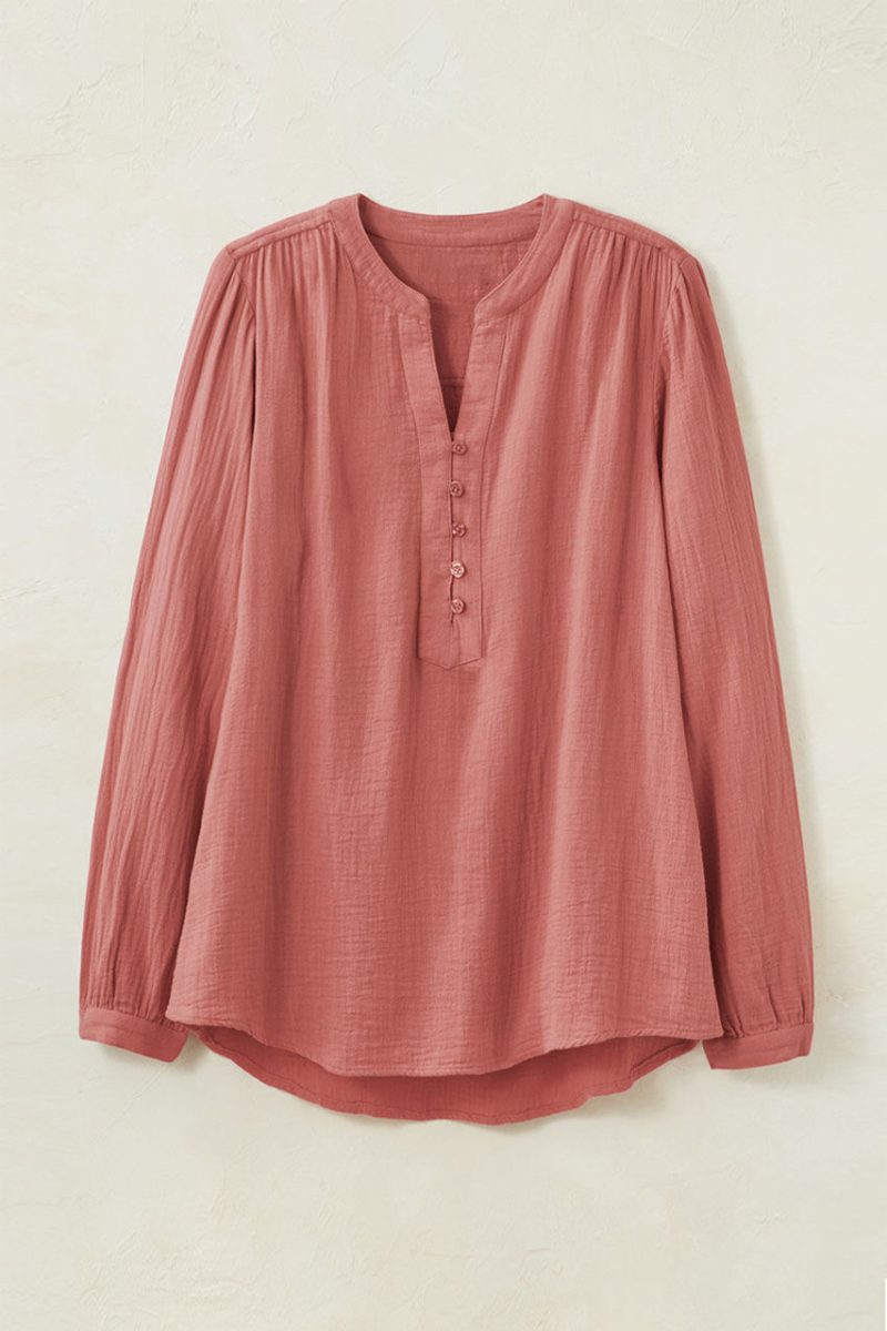 summer breeze gauze pullover canyon rose 8 28405