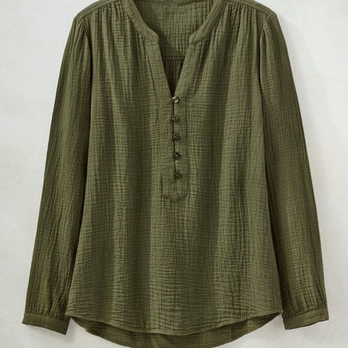 summer breeze gauze pullover dark olive 15 87668