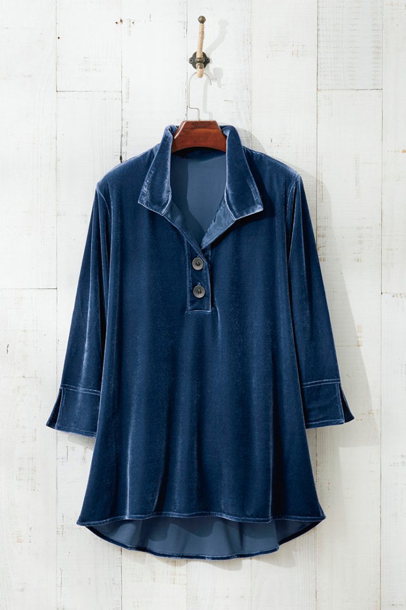 velvet popover tunic midnight navy 0 92443 86889